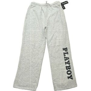 Playboy Women's Heather Gray Logo Jogger Sweatpants | Size M - NWT